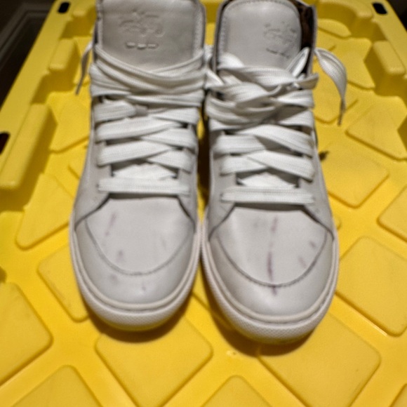 Men’s white coach high tops with cheetah print - Picture 2 of 7